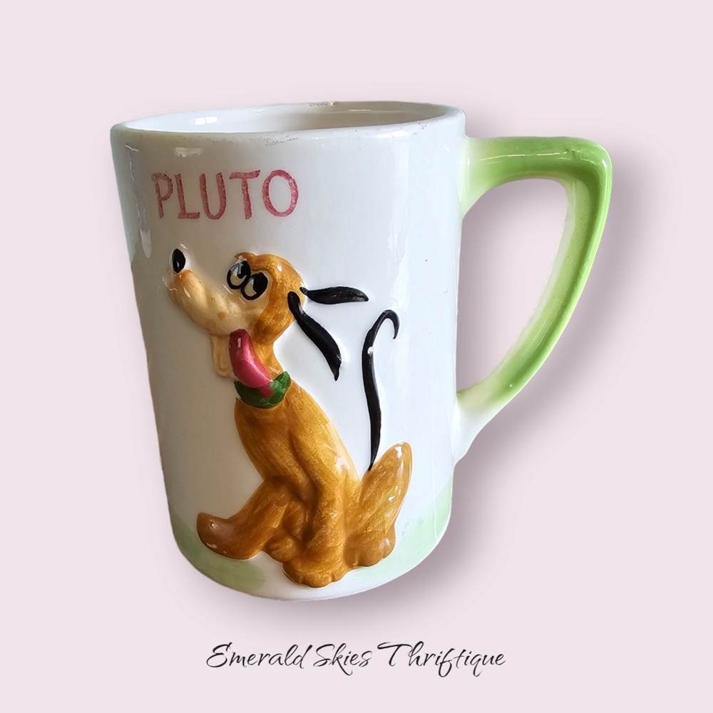 Vintage 3d Walt Disney productions‎ Pluto mug